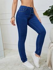 High Rise High Waist Skinny Jeans Women's Denim