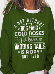 Letter Print Sweatshirt Women's Casual Long Sleeve Crew Neck