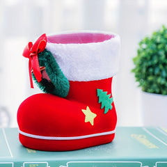 Christmas Plush Boots Candy Bag Socks Kids Gift