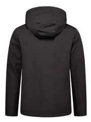 Men's Warm Fleece Hooded Jacket Zip Up Coat for Fall Winter Outdoor