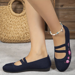 Women's Floral Embroidered Flats Soft Sole Shoes