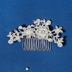 Vintage Pearl Rhinestone Bridal Hair Comb Wedding Dress Insert Comb