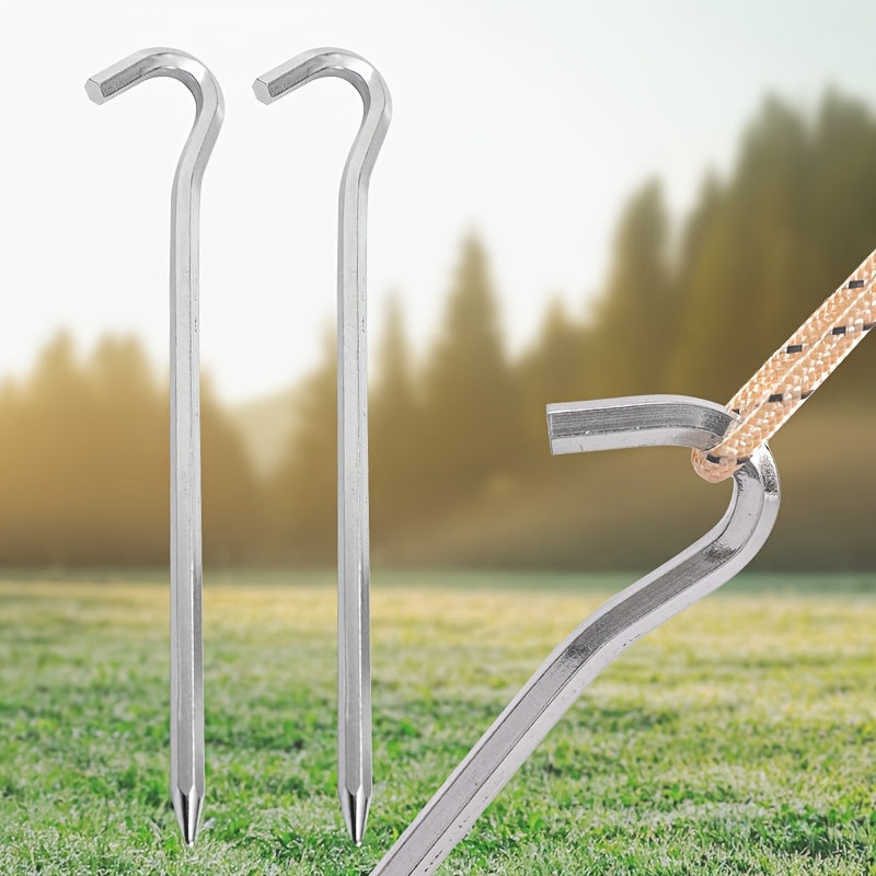 6pcs Outdoor Camping Ground Nails Canopy Steel Ground Nail