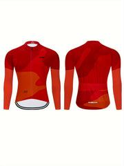 Men's Zip Up Cycling Jersey Long Sleeve Sports Clothing
