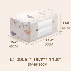 Foldable Storage Bag Quilt Toy Organizer with Reinforced Handles