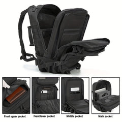 45L Large Capacity MOLLE Backpack Set for Outdoor Hiking - 3 Pack