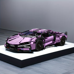 1280pcs Purple Supercar Building Blocks Assembly Model 1 14 Gift
