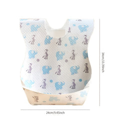 10-Pack Disposable Baby Bibs Random Style for 3 Months