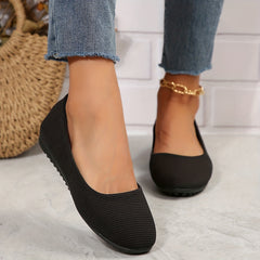 Women's Striped Pattern Flat Shoes Slip On Lightweight