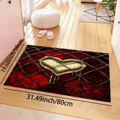 Decorative Rug Lattice Print Washable Carpet Living Room Bedroom Decor