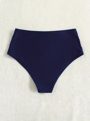 High Waist High Cut Bikini Bottom Beachwear