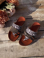 Leopard Print Outdoor Slippers Non slip Beach Sandals