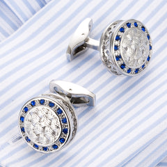 Men's French Shirt Crystal Cufflinks