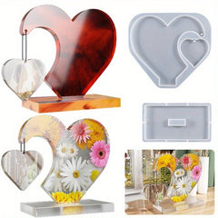 Large Heart Display Resin Silicone Casting Mold DIY Home Decoration