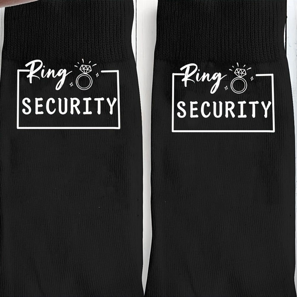 Polyester Wedding Ring Security Crew Footwear Gift for Groomsman
