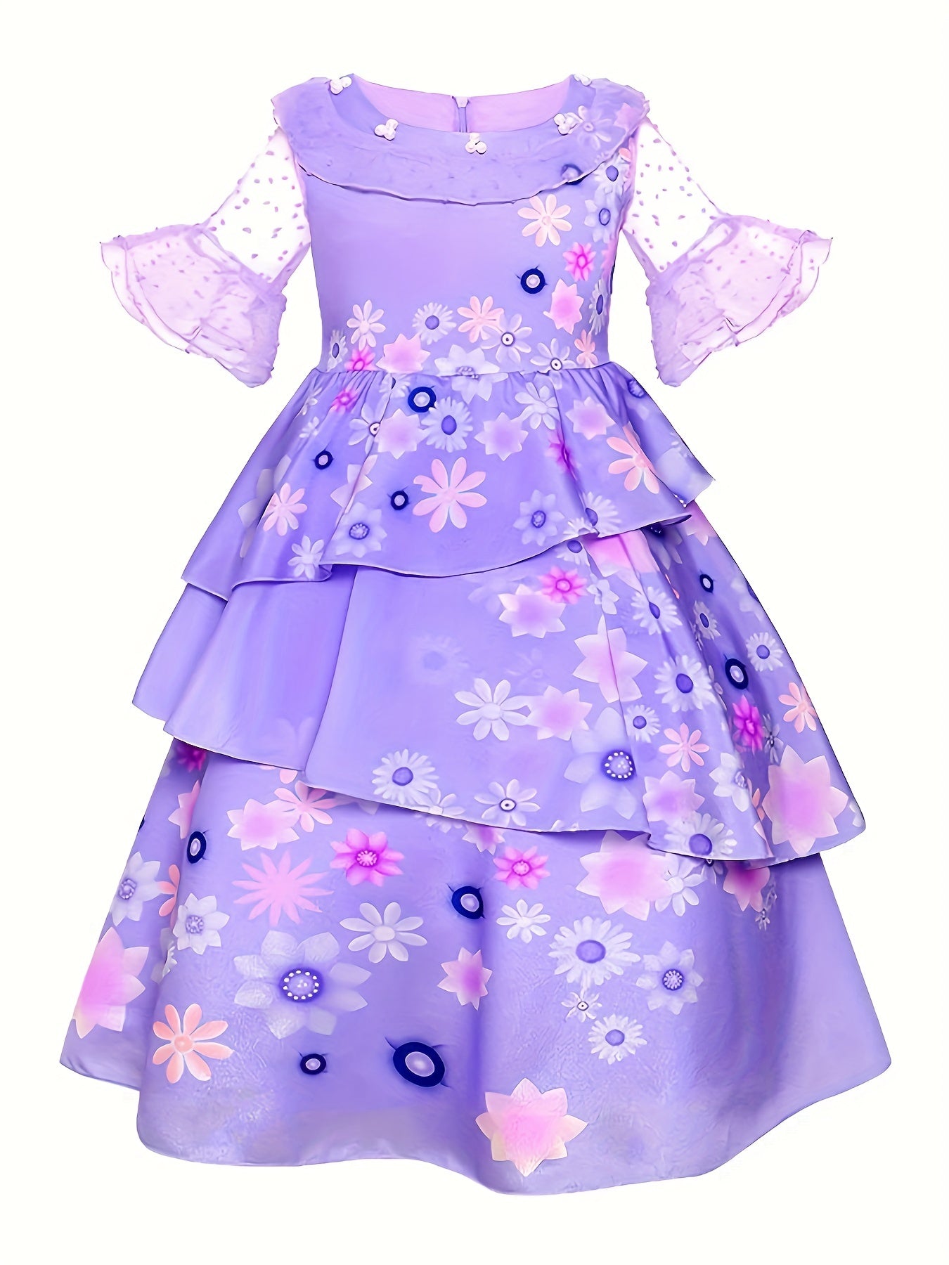 Girls Light Up Princess Dress Costume Comic Flower Fairy Cosplay
