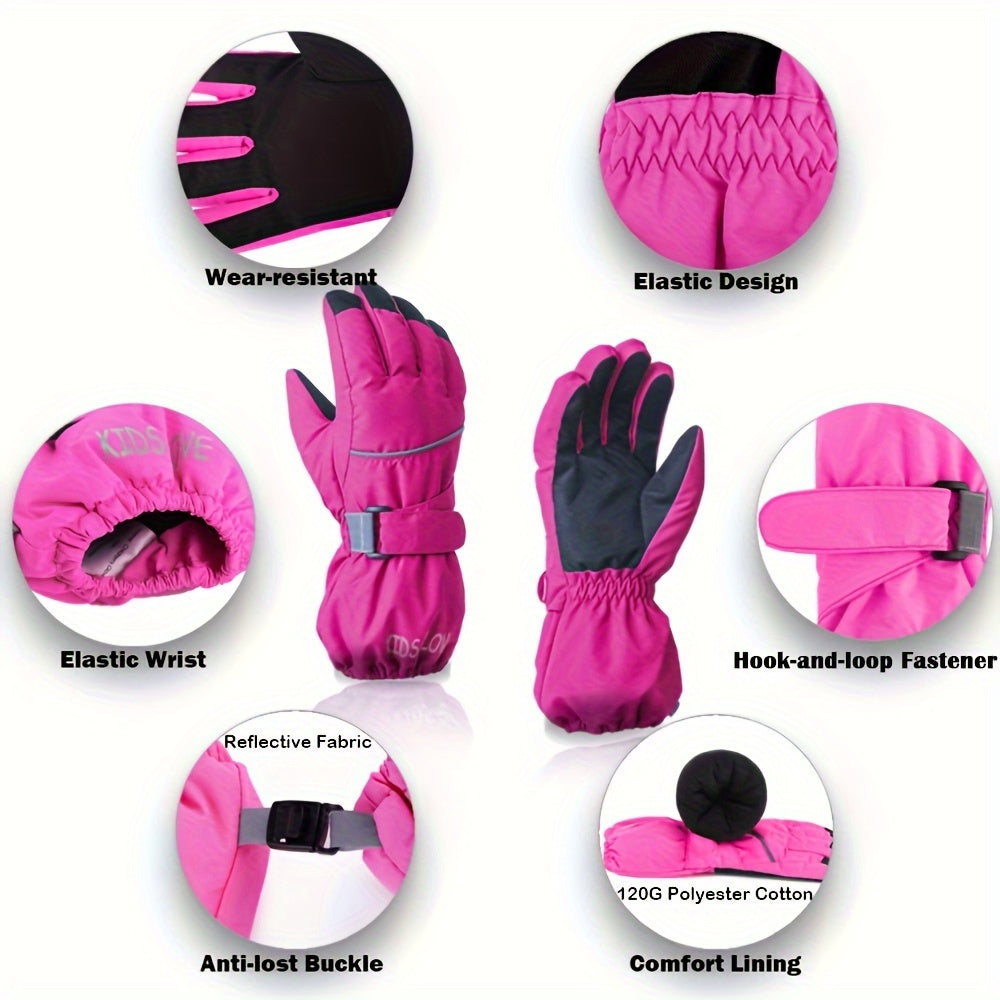 Winter Warm Gloves Waterproof Snow Gloves for Outdoor Sports Skiing