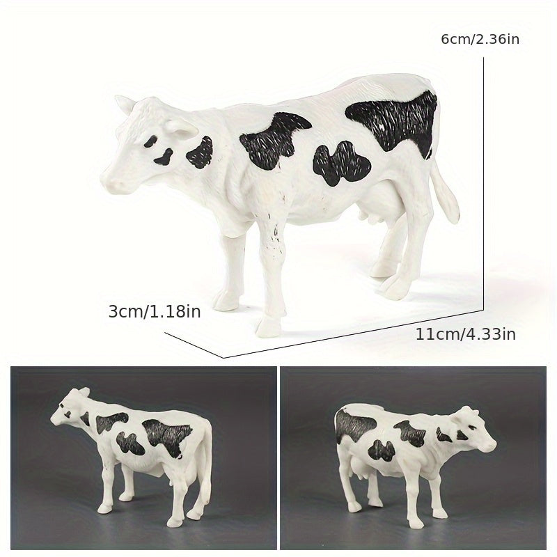 6pcs Farm Animal Toys Rooster Dairy Cattle Sheep Duck Goose He