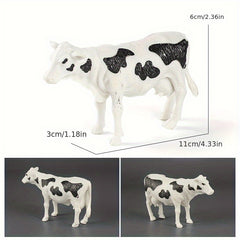 6pcs Farm Animal Toys Rooster Dairy Cattle Sheep Duck Goose He