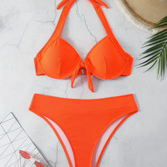 Halter Bra & Panty Swimsuit Set