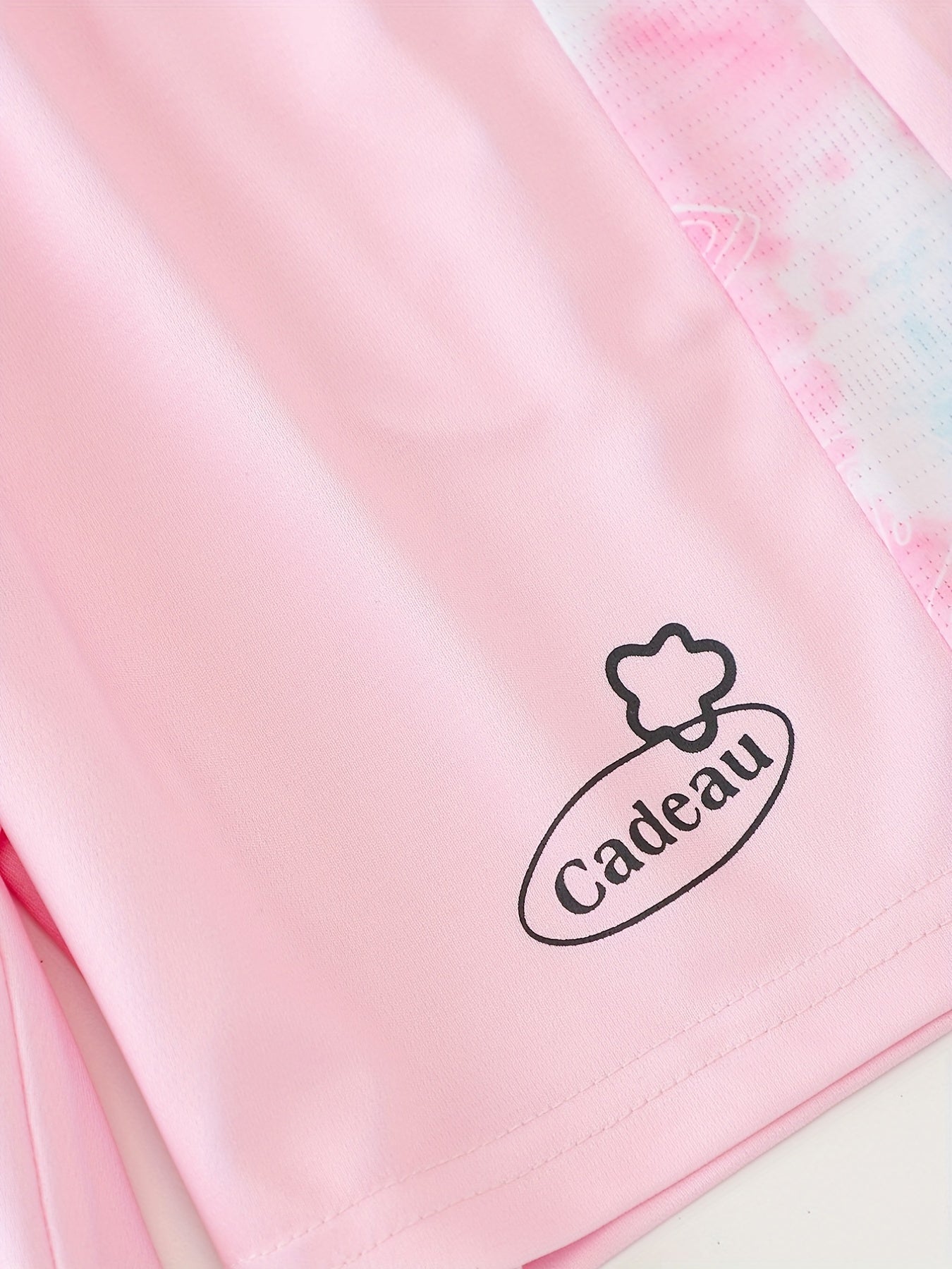 Girls Casual Tie Dye Sports Shorts with Taping