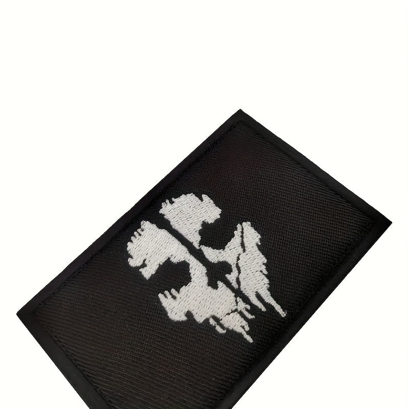 2pcs Ghost Pattern Embroidered Patches for Backpacks and Clothing