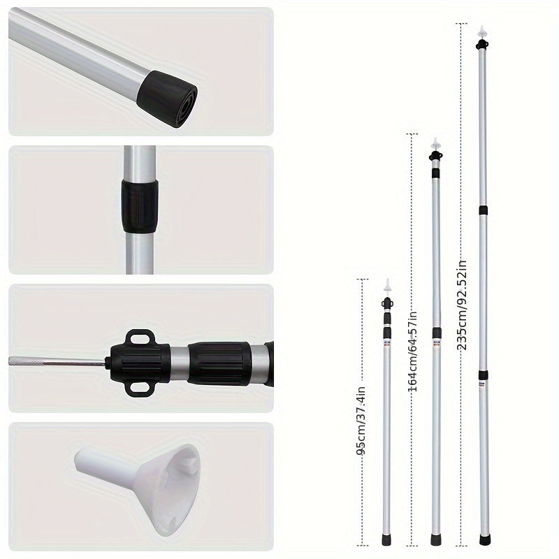 WESTTUNE 2PCS Camping Canopy Pole Aluminum Alloy Telescopic Tent Support