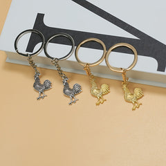 Retro Rooster Alloy Key Chain Pendant Bag Hanging Key Chain Ornament