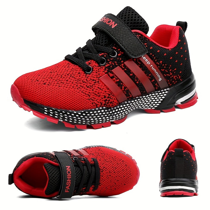 Kids Striped Breathable Mesh Walking Shoes for Spring & Summer