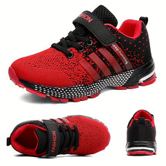 Kids Striped Breathable Mesh Walking Shoes for Spring & Summer