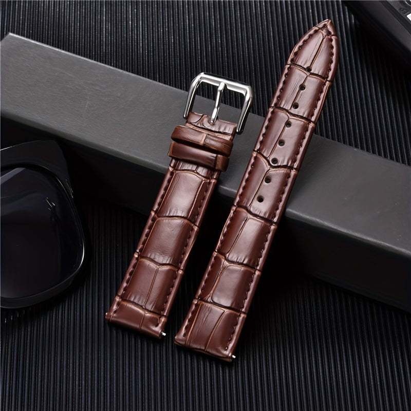 Embossed Leather Watch Straps 16-24mm Men Bracelet Replacement Strap