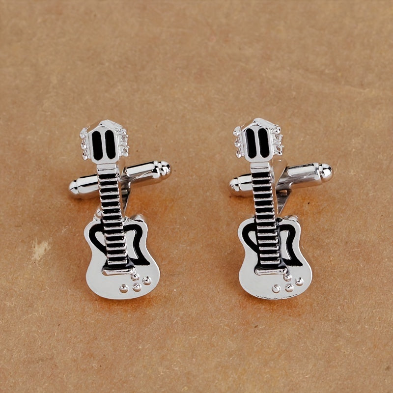 Guitar Cufflinks Violin Love Unique Shirt Accessories