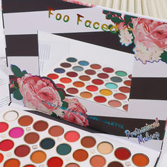 63-Color Pearly Matte Satin Eyeshadow Palette Punk Smokey Style Eye Makeup