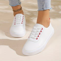 Minimalist Lace Up Solid Sneakers Lightweight Non slip Shoes