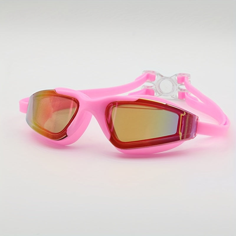 Large Frame Electroplated Swimming Goggles