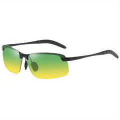Men's Polarized Sunglasses + Night Driving Glasses + Zipper Case