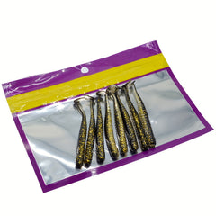 8pcs Paddle Tail Soft Lure Swimbait Fishing Freshwater Saltwater