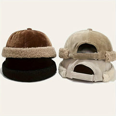 Winter Retro Warm Brimless Cap Unisex