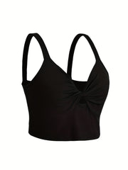 Sexy V Neck Twist Front Cami Top