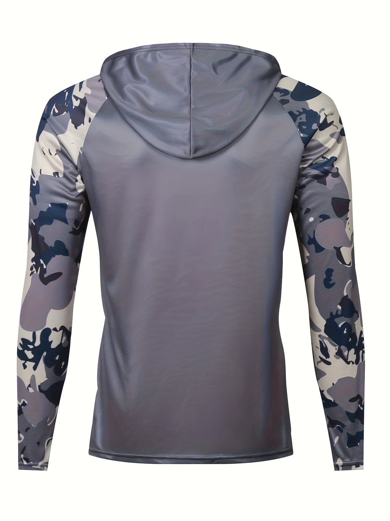 Men's Fish Pattern Hoodie Anti UV Sunscreen Fishing Shirt