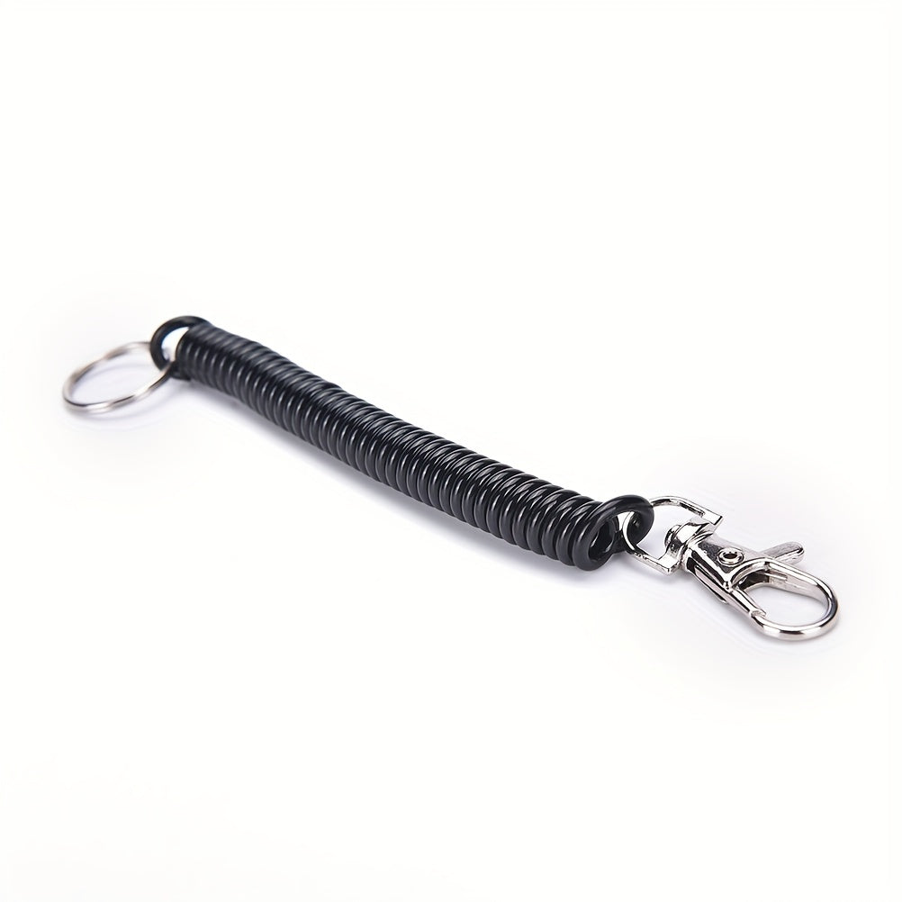 Telescopic Plastic Spring Lanyard Keychain