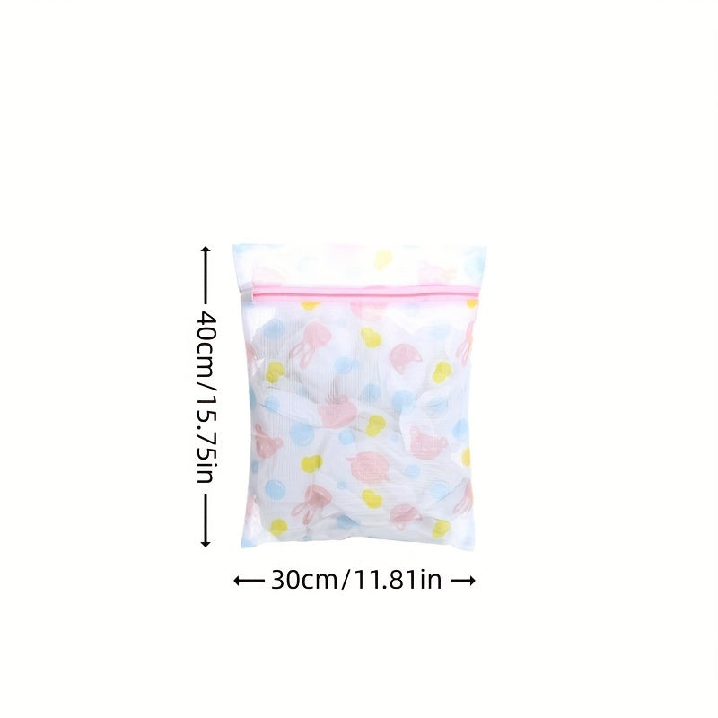 Flower Pattern Clothes Washing Bag Home Mesh Laundry Bag