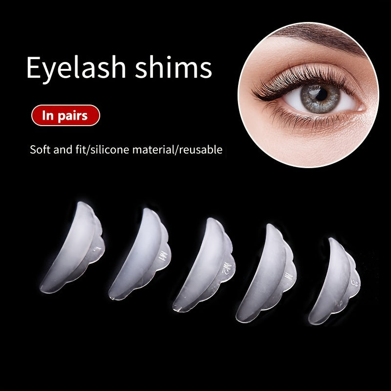 5 Pairs Silicone Eyelash Perm Pads Lash Lift Pads Rods