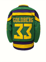 Men's Green Ducks Embroidery Hockey Jersey