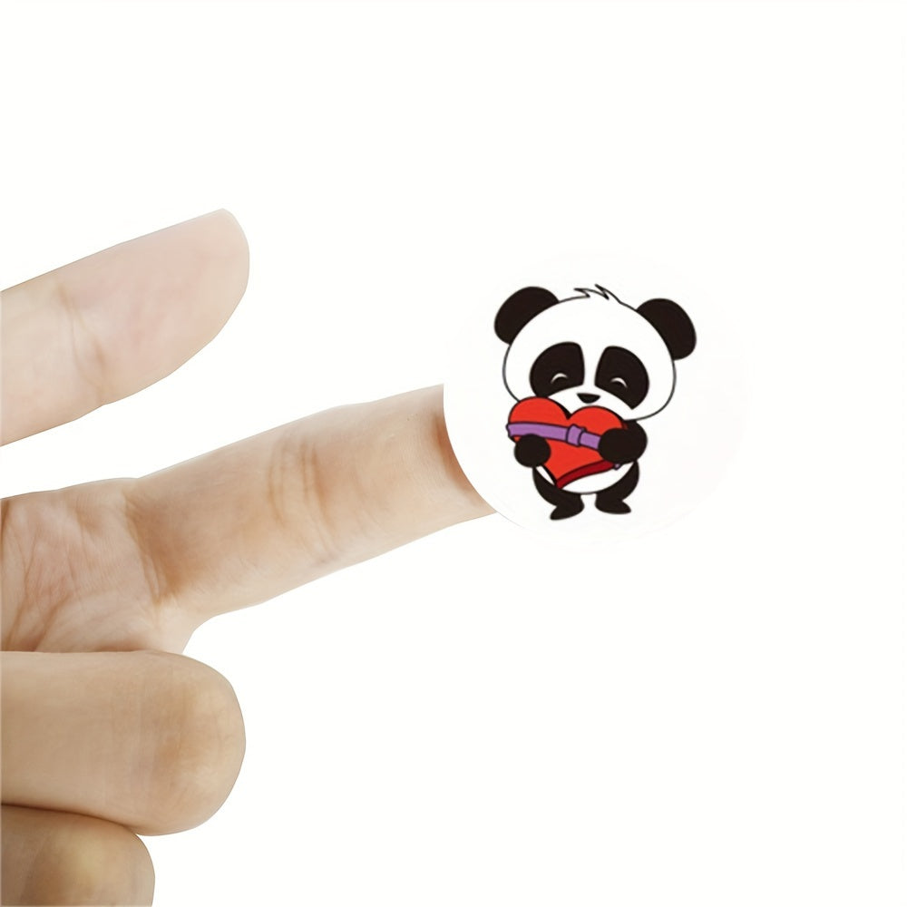 500pcs Panda Label Sticker Roll Encouragement Praise Reward Stationery Seal