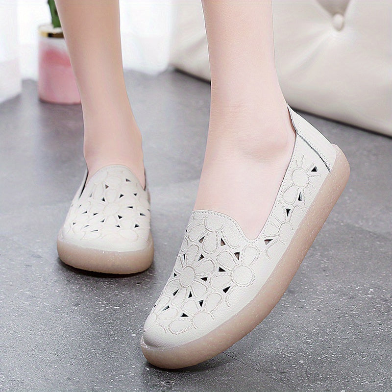 Women's Floral Slip On Loafers Walking Shoes