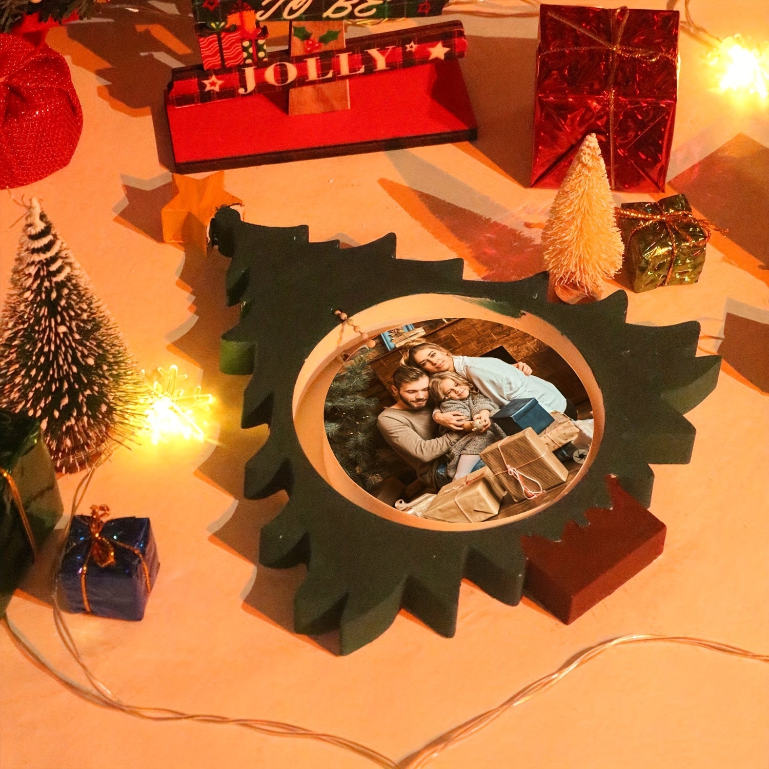 Christmas Tree Photo Frame Silicone Molds + 10 Bead Chain Epoxy Molds