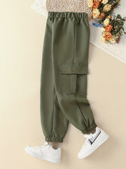 Boys Cargo Pants Elastic Waist Jogger Kids Clothing
