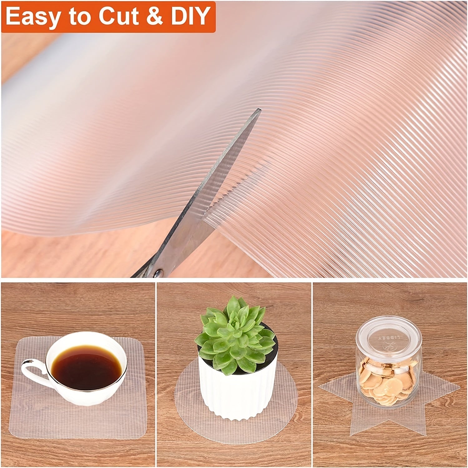 Non Adhesive Drawer Mat 30x609 cm, Waterproof Shelf Liner