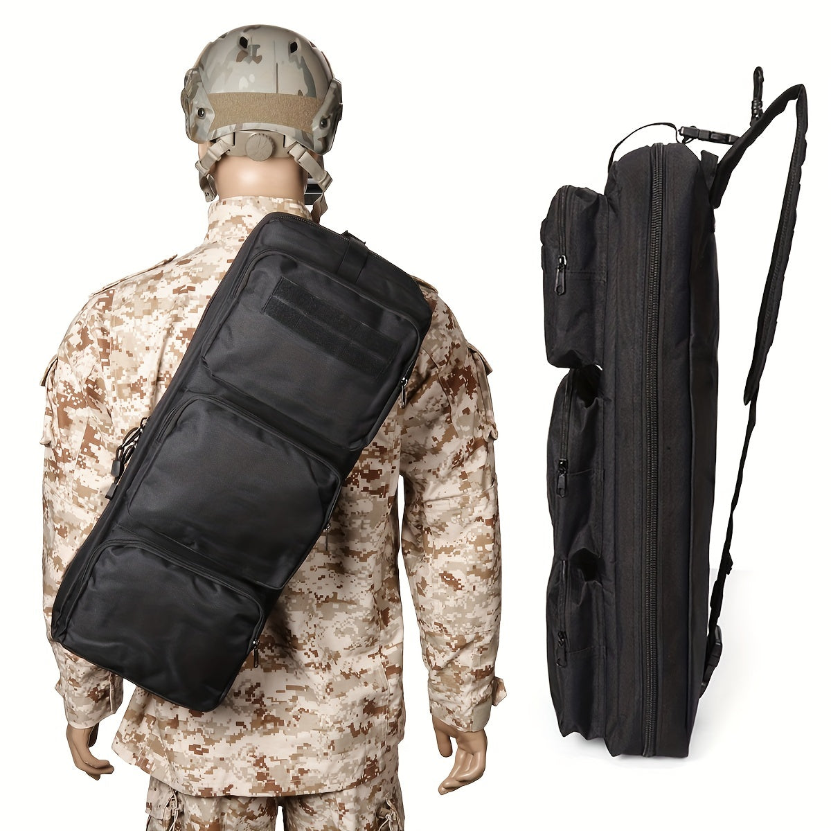 Outdoor MP5 Shooting Paintball Bag Adjustable Shoulder Strap Mass Storage